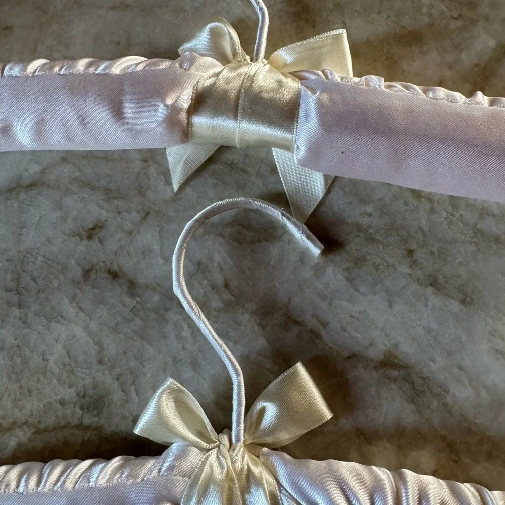 Elegant Satin baby Padded Hangers with Bows